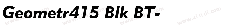 Geometr415 Blk BT字体转换